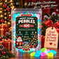 Multicolor glow-in-the-dark night guide pebbles in 400-count clear pouch with gift items