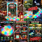 Multicolor glow pebbles 400-count pack with glowing night and use application photos