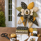 Quilted bee bow sewing kit with patchwork fabric pieces and sewing instructions