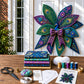 Oversized quilt bow sewing kit with peacock quilt bow design and quilting supplies