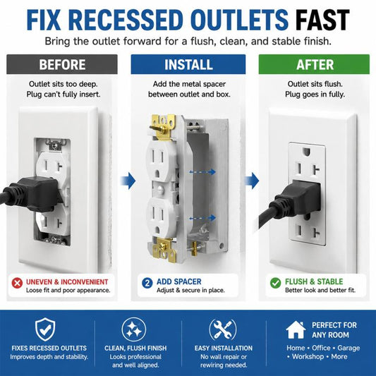 10 PCS/Pack Electrical Outlets Wall Plate Spacer Metal Mounting Accessories
