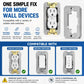 10 PCS/Pack Electrical Outlets Wall Plate Spacer Metal Mounting Accessories