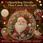 Diamond art hanging ornament kit with ready-to-hang chain and Santa design