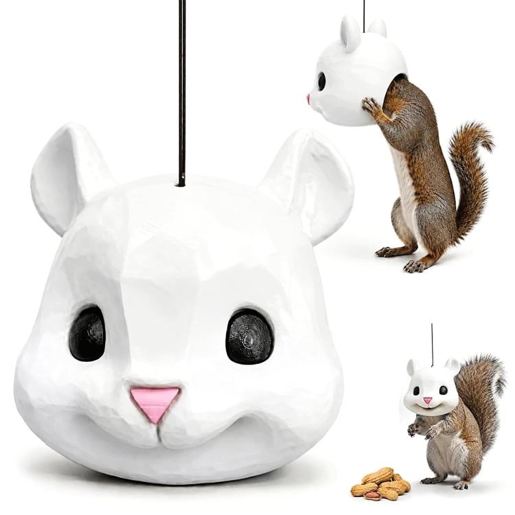 Big Funny Animal Squirrel Head Feeder for Outdoor Garden
