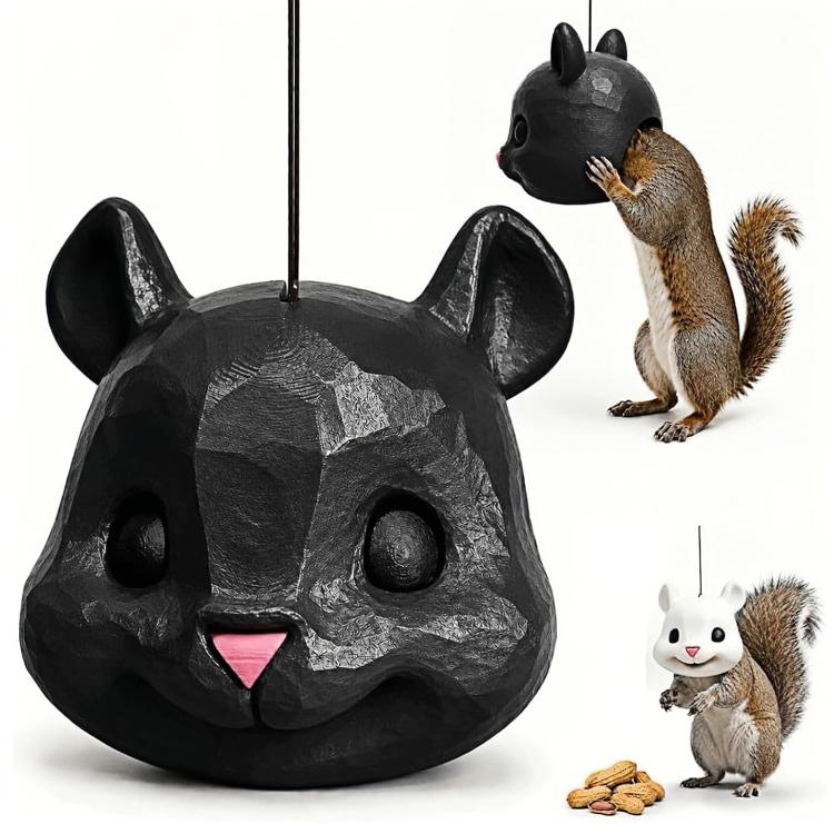 Big Funny Animal Squirrel Head Feeder for Outdoor Garden