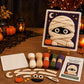 3D Halloween Fabric Weaving Quilt DIY Kit, Pumpkin, Ghosts, Witch, Mummy, Skull, Vampire