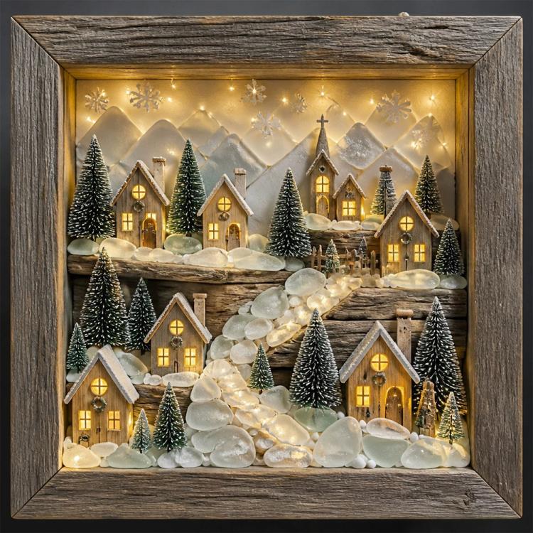 DIY Lighted Halloween Ornament Shadow Box Night Light Kit, 22.1x17.1x4.6cm, 31.8x22.8x4.6cm