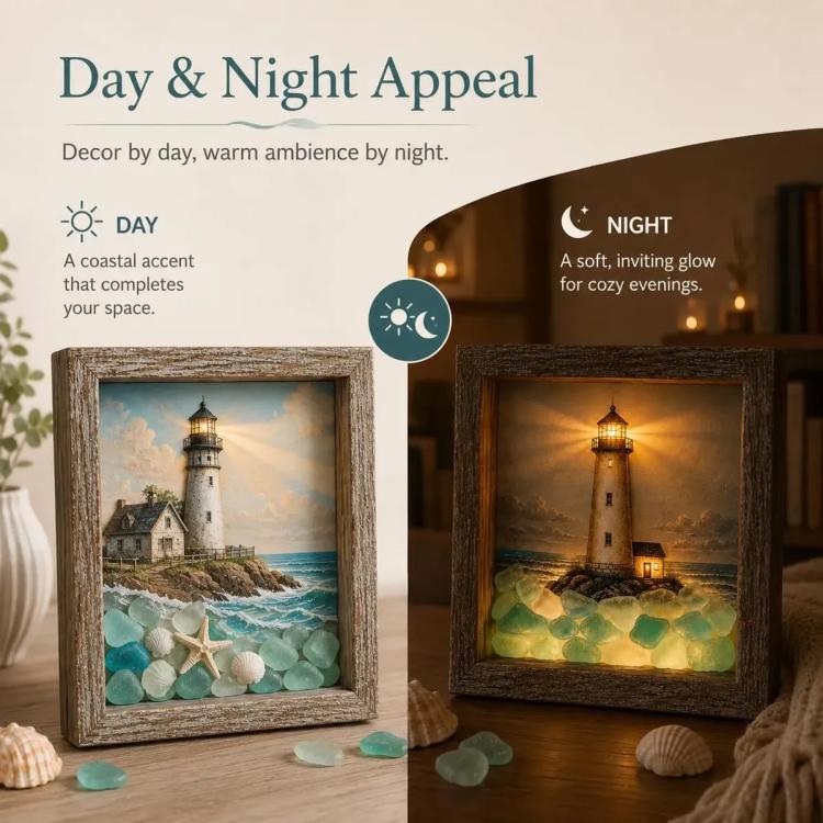DIY Lighted Halloween Ornament Shadow Box Night Light Kit, 22.1x17.1x4.6cm, 31.8x22.8x4.6cm