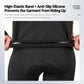 Black cycling thermal jersey with anti-slip silicone waistband and textured hem band