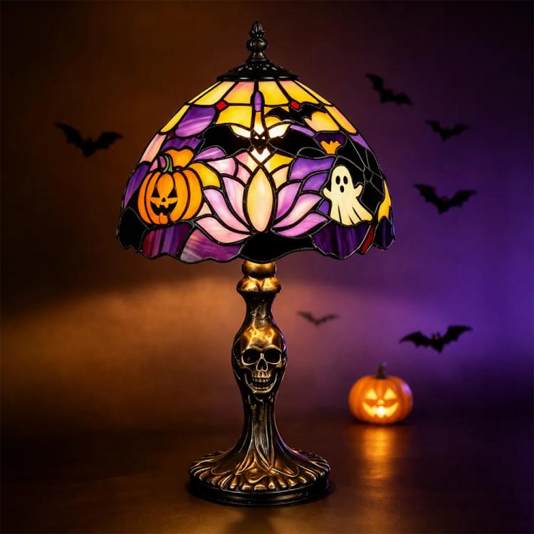 Halloween Stained Glass Lamp