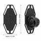 Black silicone bike phone holder dimensions with front clamp and side mounting view