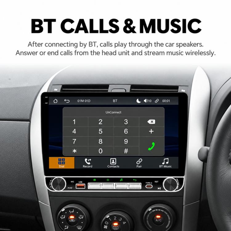 10.1 inch IPS Double-DIN Car MP5 Player Wireless CarPlay/Android Auto Bluetooth HD Display