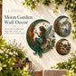 Set of three moon garden wall decor plaques with fairy and dragonfly designs