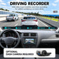 Car dashboard recording display with optional dash camera required text and preview screen