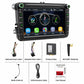8-inch in-dash MP5 car stereo receiver kit with cables, antenna, protocol box, manual