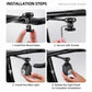 WEST BIKING Under Mount Carbon Fiber Bike Front Light Cycling Headlight