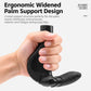 Black ergonomic widened palm support handlebar grips with textured grip