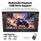 7-inch car MP5 multimedia receiver with USB playback screen and red side volume buttons