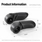 Pair of black bicycle thumb rest bar grips with perforated textured surfaces
