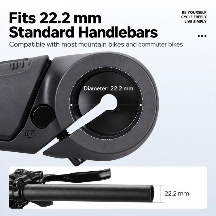Bicycle thumb bar ends with ergonomic rest, fits 22.2 mm handlebars, 1 pair.