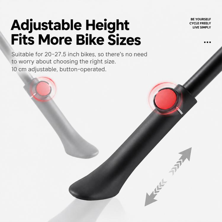 Black kickstand foot with red adjustment ring for height control