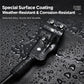 Black kickstand tube with textured surface coating for weather resistance