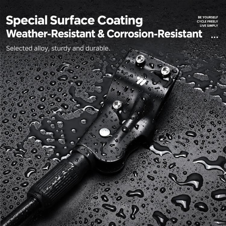 Black kickstand tube with textured surface coating for weather resistance