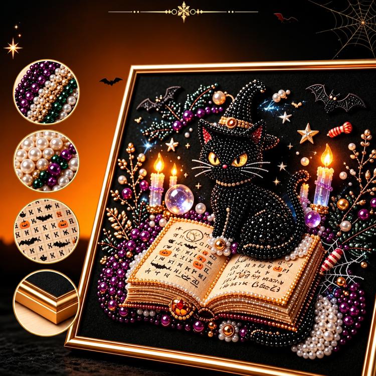 Dark Halloween Diamond Painting Kit, 20cm  Frameless, 30cm Frameless, 20cm With Frame, 30cm With Frame