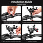 Bike phone mount with shockproof phone holder clamped to handlebar