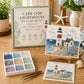 Cape Cod sea glass art kit (1-piece set) with ocean-toned glass pieces and guide
