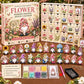 Diamond painting flower gnome advent calendar with numbered doors and blooming gnome ornaments