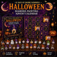 Halloween diamond painting gnome advent calendar box with countdown grid and gnome ornaments