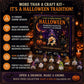 Halloween diamond painting advent calendar box with illustrated gnome surprises and countdown text