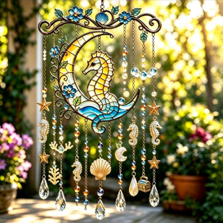 Ocean Acrylic Pendant Sparkling Ocean Garden Ornaments, Acrylic