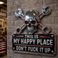 Happy Place Garage Wall Sign Wall-mounted Decorative Ornament, Wrought Iron, Acrylic