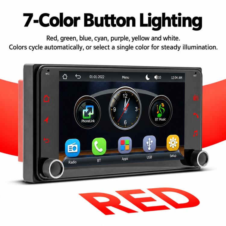 7 inch Car MP5 Player Wireless Central Control Smart Screen with Button for Toyota Corolla, with Button