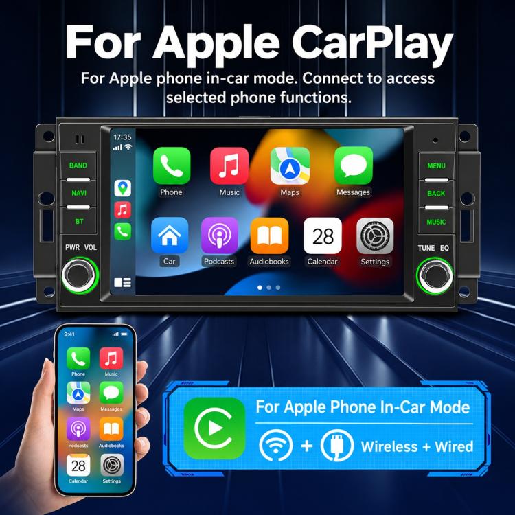 7-inch car MP5 player with Apple CarPlay screen and phone control