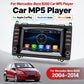 7-inch car MP5 player head unit with touchscreen and dashboard mounting brackets