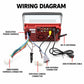 Car MP5 wiring diagram with power harnesses, connectors, and Wi-Fi antenna