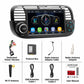 Black in-dash car MP5 player with protocol box, antennas, and USB extension cables