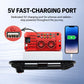 Car MP5 player internal module showing 5V charging port and connector board