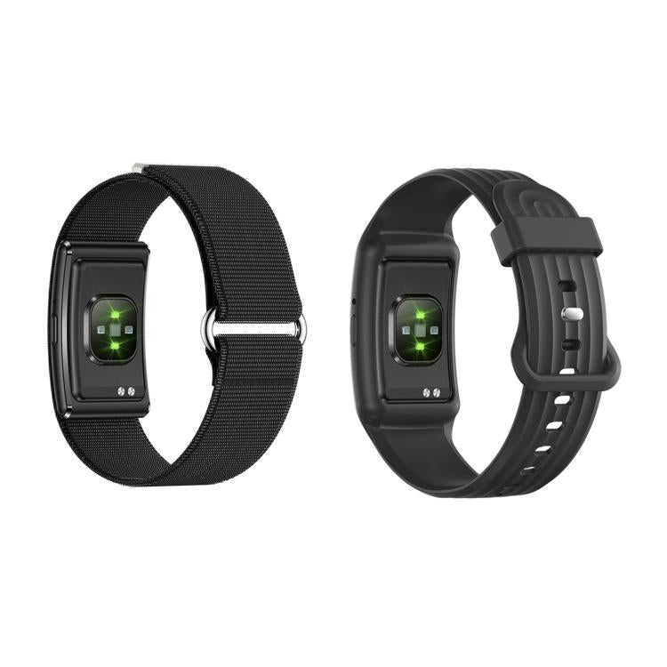 HT51 Screenless Fitness Tracker Band, Support Heart Rate / Sleep Monitoring, Dual Straps