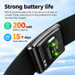 HT51 Screenless Fitness Tracker Band, Support Heart Rate / Sleep Monitoring, Dual Straps