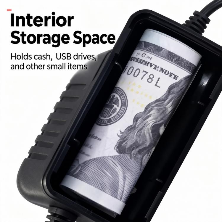 Outlet Style Secret Storage Box, Disguised Hidden Storage Container, Long Cable EU Plug, Short Cable EU Plug, Long Cable US Plug, Short Cable US Plug