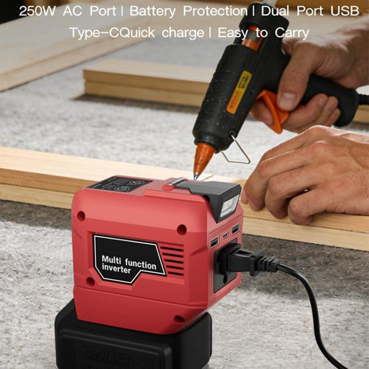 M7200 250W Portable Power Inverter, Multifunctional Battery Powered Inverter