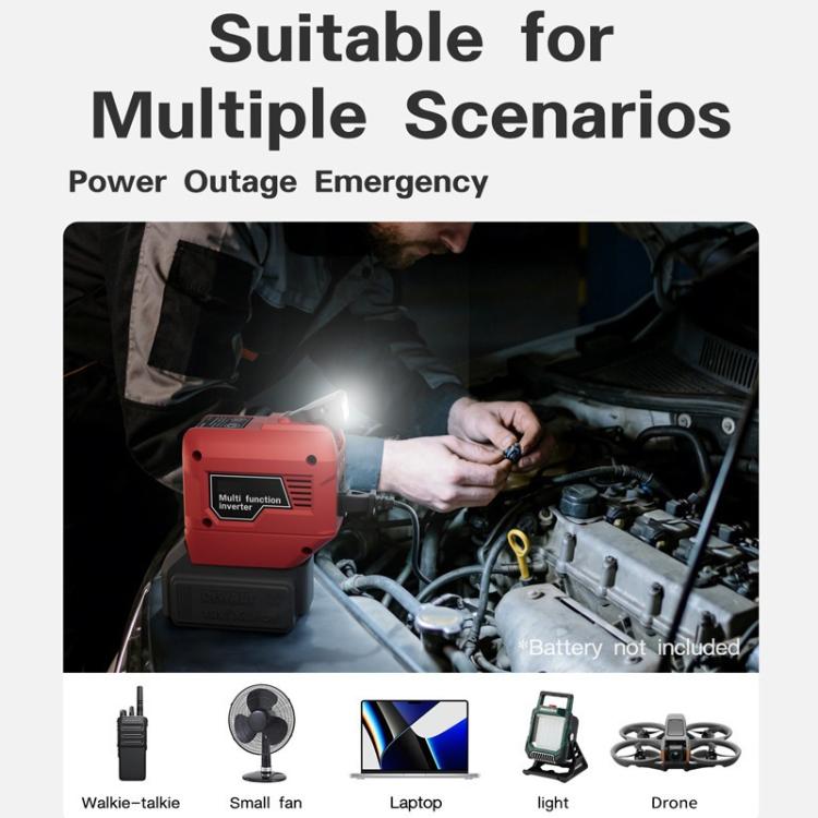M7200 250W Portable Power Inverter, Multifunctional Battery Powered Inverter