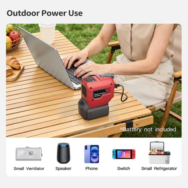 M7200 250W Portable Power Inverter, Multifunctional Battery Powered Inverter