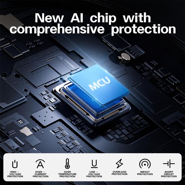 Car power inverter internal control chip detail on circuit board