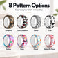 XDcase 8 PCS/Pack Printed Silicone Case for Oura Ring 4 / Gen3 / Galaxy Ring / Ultrahuman Ring AIR, S 5-9, M 10-15