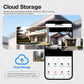 White security camera with two antennas for cloud monitoring